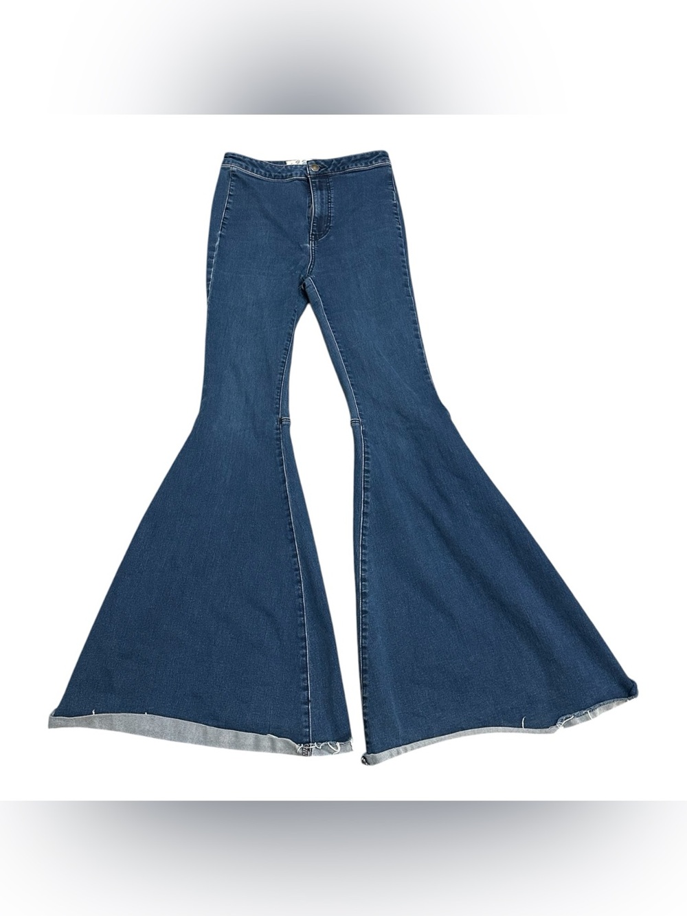 We The Free Just Float On Flare Jeans 28x33 Hippie Bell Bottoms Stretch Boho